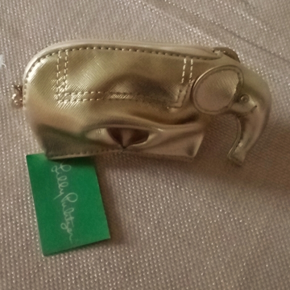 Lilly Pulitzer Gold Elephant Coin Purse - Picture 2 of 4